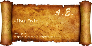 Albu Enid névjegykártya